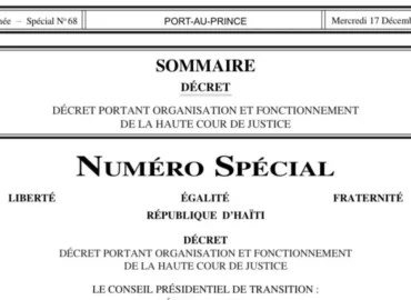 Le décret du CPT sur la Haute Cour de Justice, une action des bénéficiaires coupables